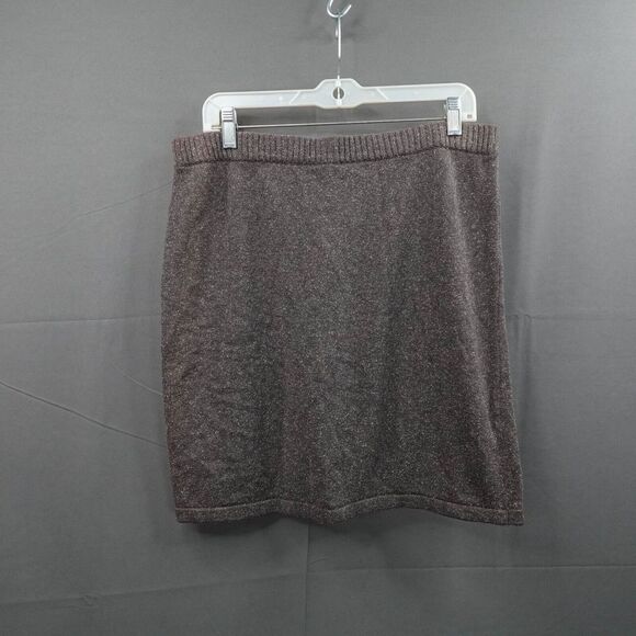 J Jill Womens Sweater Skirt Medium Taupe Minimalist Academia Preppy Mini Y2K - Picture 2 of 8